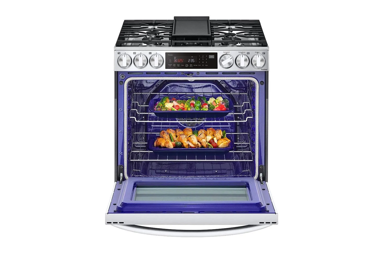 Lg LSGL6335F 6.3 cu ft. Smart wi-fi Enabled ProBake Convection® InstaView® Gas Slide-In Range with Air Fry