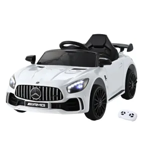 Licensed White Mercedes-Benz AMG GTR with Remote Control - 12V Kids Ride On Electric Car