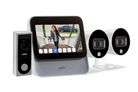 Lorex Smart Home Security Center with Two 1080p Outdoor Wi-Fi Cameras and HD Video Doorbell