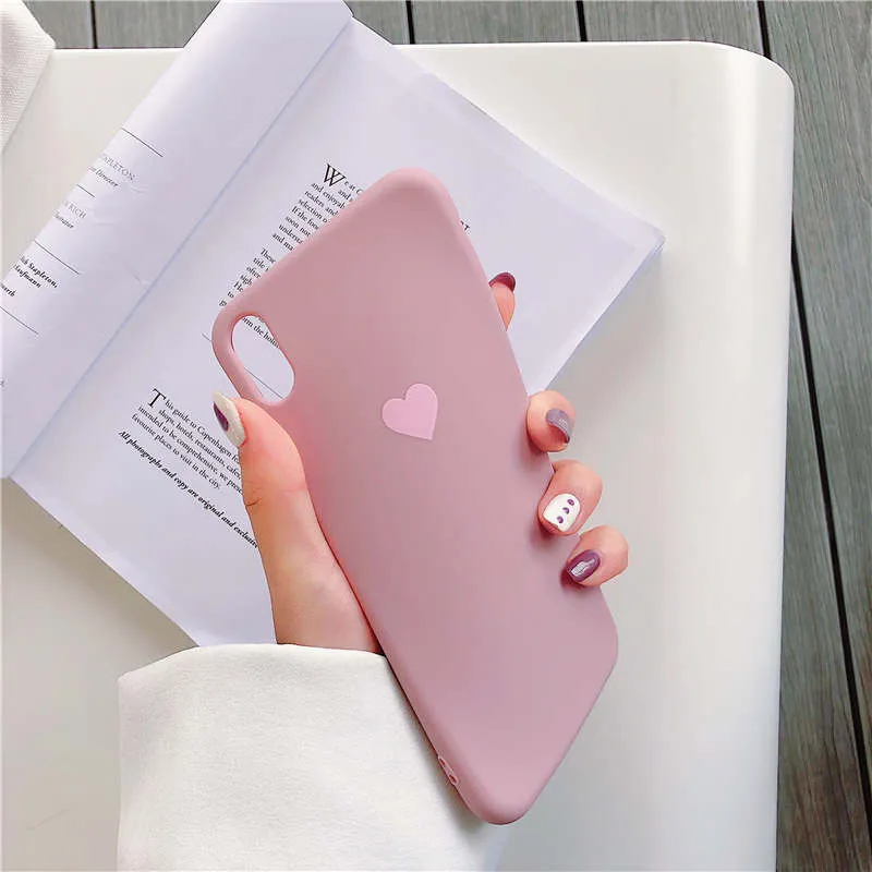 Love Heart Candy Silicone Phone Cases For iPhone 7 XR X XS 11 Pro Max Case For iphone 6 6S 7 8 Plus Case Soft TPU Back Cover