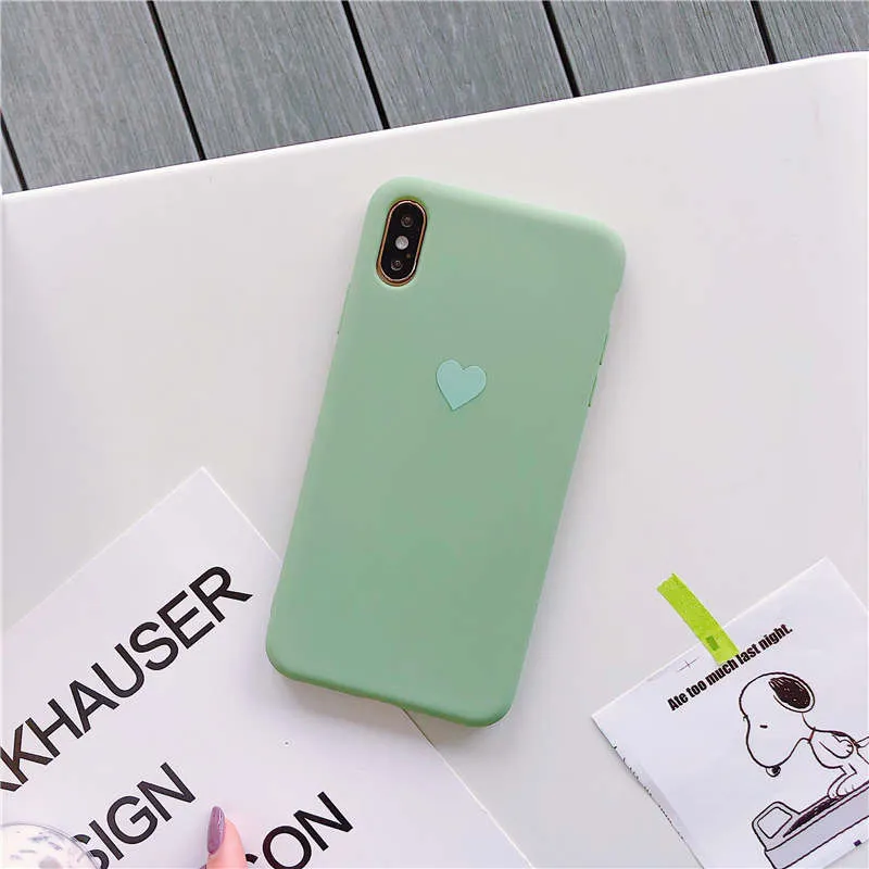 Love Heart Candy Silicone Phone Cases For iPhone 7 XR X XS 11 Pro Max Case For iphone 6 6S 7 8 Plus Case Soft TPU Back Cover