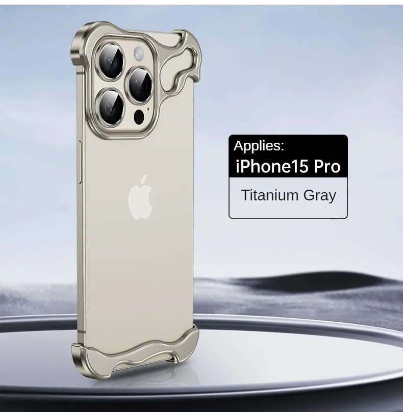 Luxury Irregular Titanium Alien Style Aluminum Alloy Bumper Phone Case For IPhone