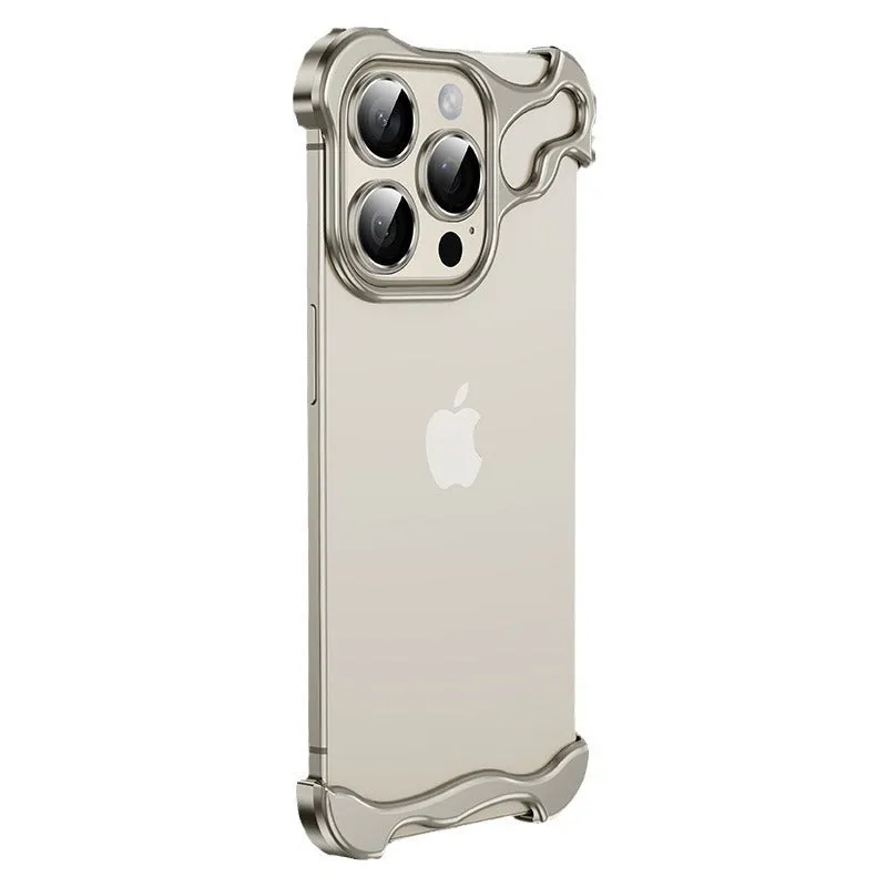 Luxury Irregular Titanium Alien Style Aluminum Alloy Bumper Phone Case For IPhone