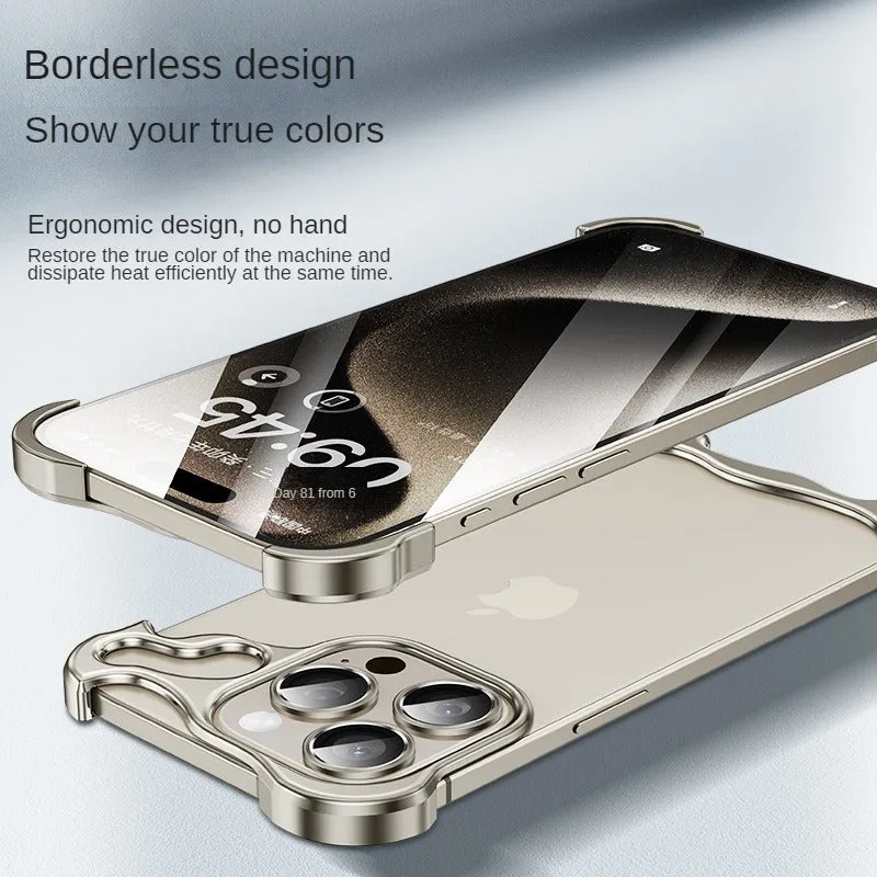 Luxury Irregular Titanium Alien Style Aluminum Alloy Bumper Phone Case For IPhone