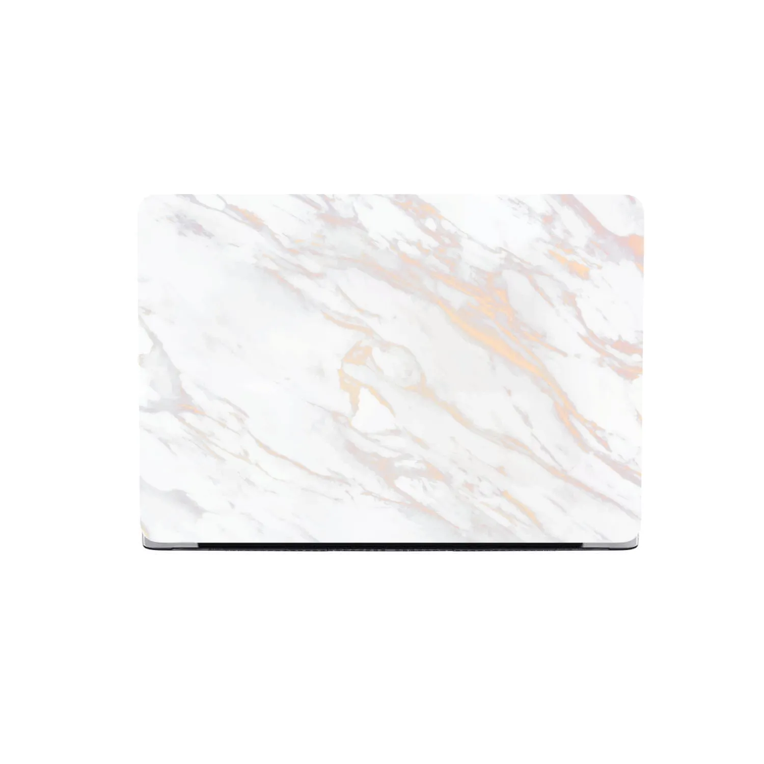 Macbook Hard Shell Case - White Rose & Gold Marble