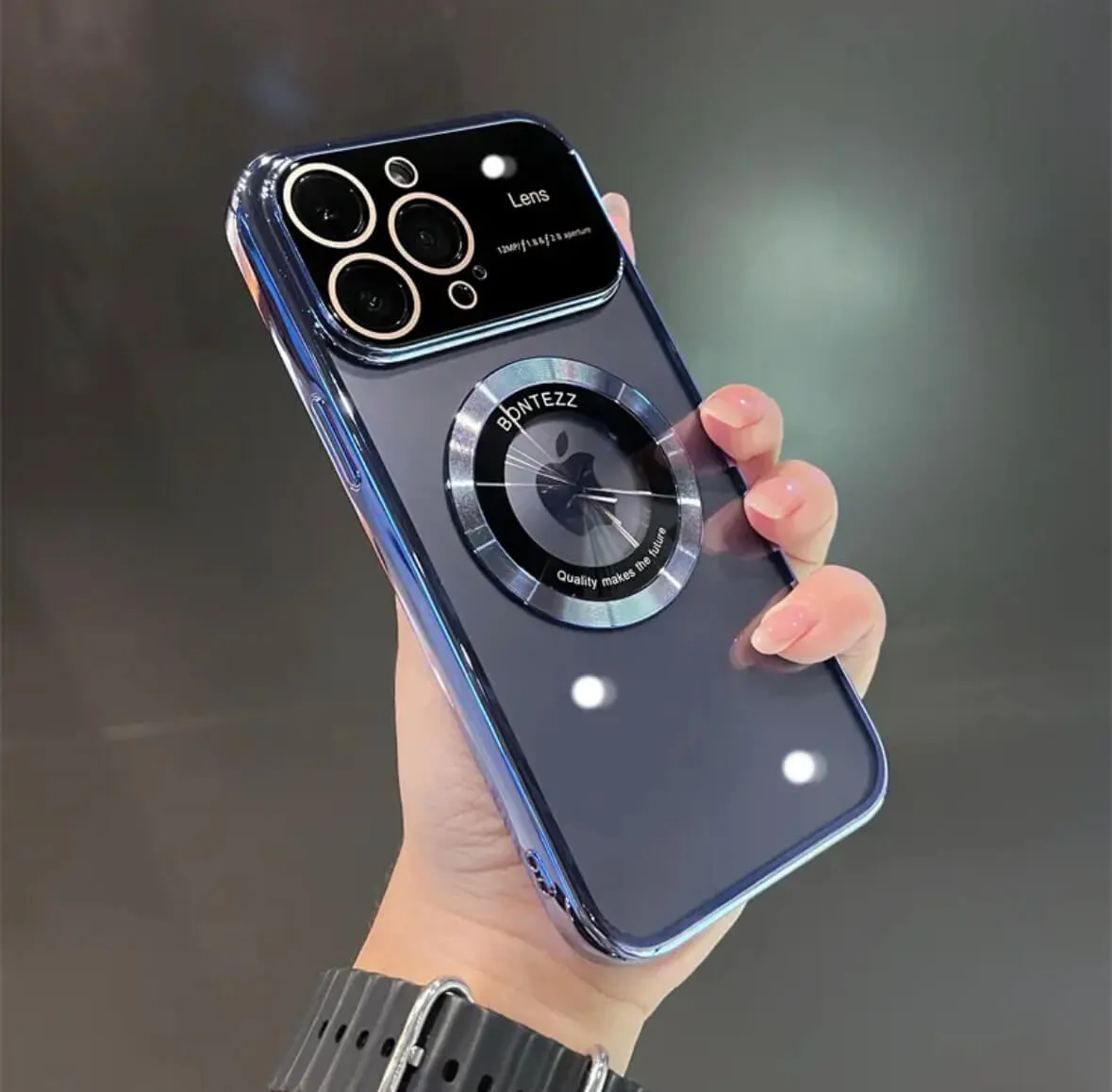 Magnetic leak-tagged large window goggles, iPhone transparent new phone case