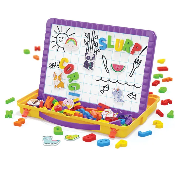 Magnetic Whiteboard Board & Magnetic Letters Activity Set