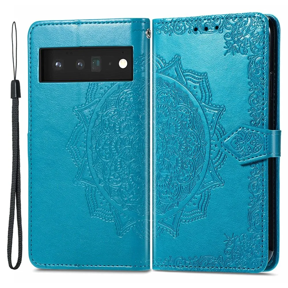 Mandala Google Pixel 6 Pro Flip case - Blue