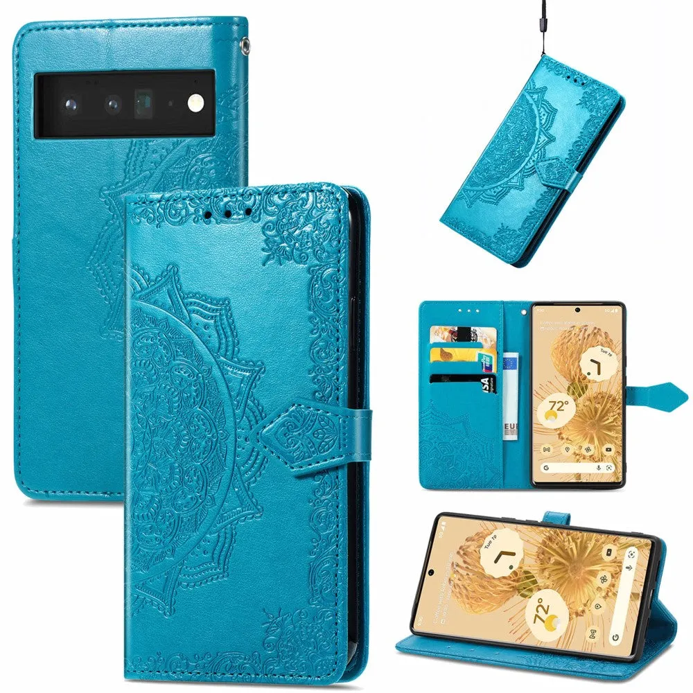 Mandala Google Pixel 6 Pro Flip case - Blue