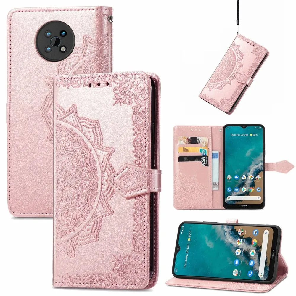 Mandala Nokia G50 Flip case - Rose Gold