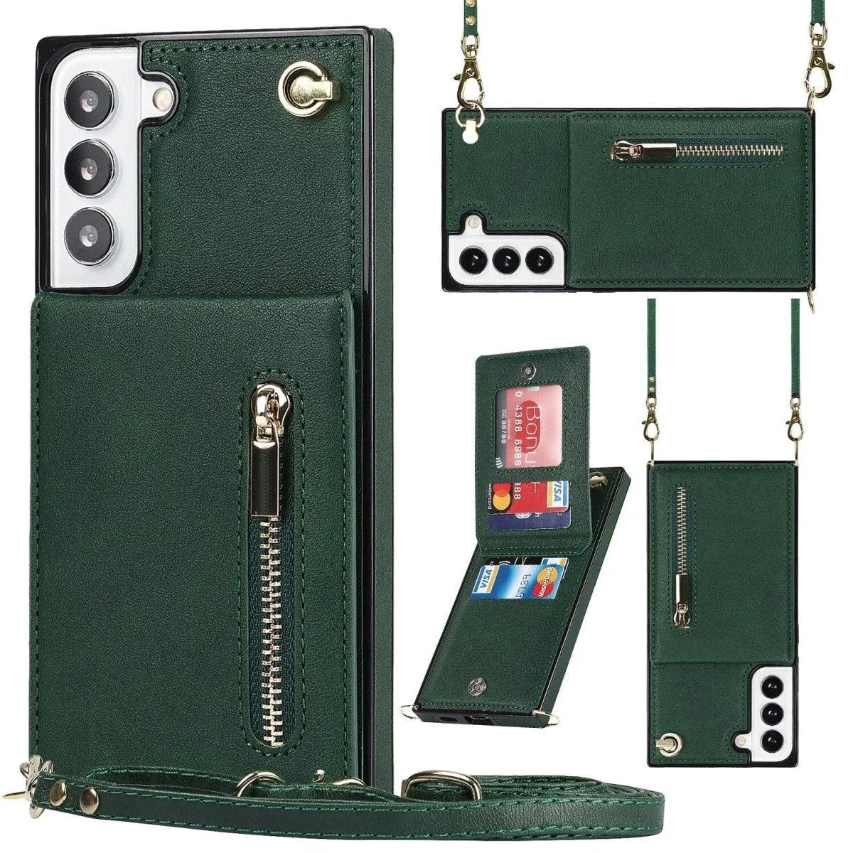 Mel Crossbody Galaxy Leather Case With Stand