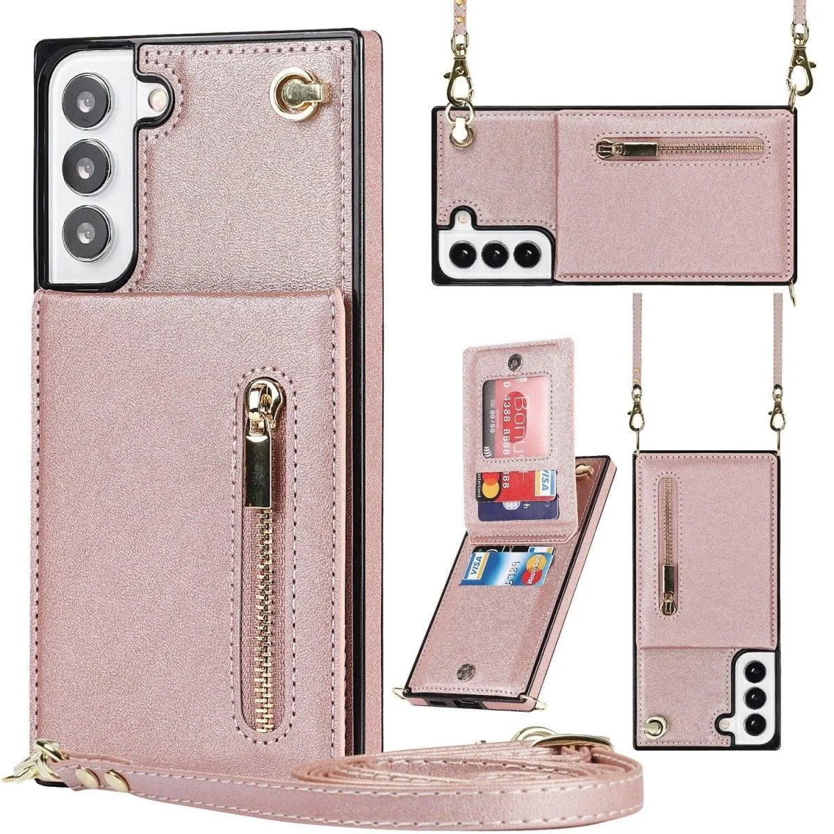 Mel Crossbody Galaxy Leather Case With Stand