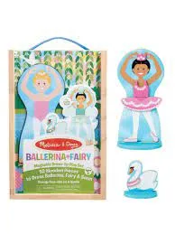 Melissa & Doug Wooden Ballerina Fairy - Magnetic Dress-Up Play Set