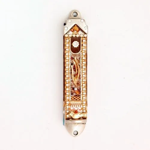 Mezuzah Cases - Swarovski Crystal Enamel Metal