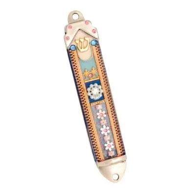 Mezuzah Cases - Swarovski Crystal Enamel Metal