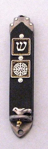 Mezuzah Cases - Swarovski Crystal Enamel Metal