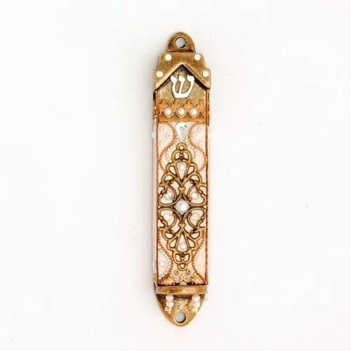 Mezuzah Cases - Swarovski Crystal Enamel Metal