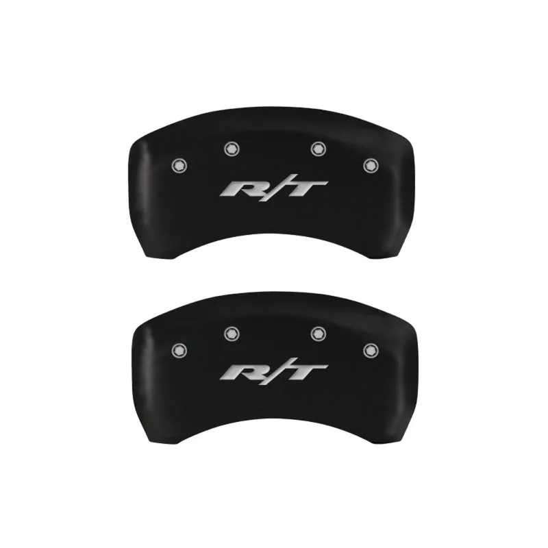 MGP Caliper Covers Brake Caliper Cover - R/T Script Logo - Red Powder Coat - 18 in Minimum Wheel Diameter - Dodge Challenger / Charger 2011-16 - Set of 4