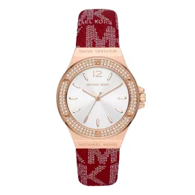 Michael Kors Ladies Watch Lennox 37mm White Red MK7308