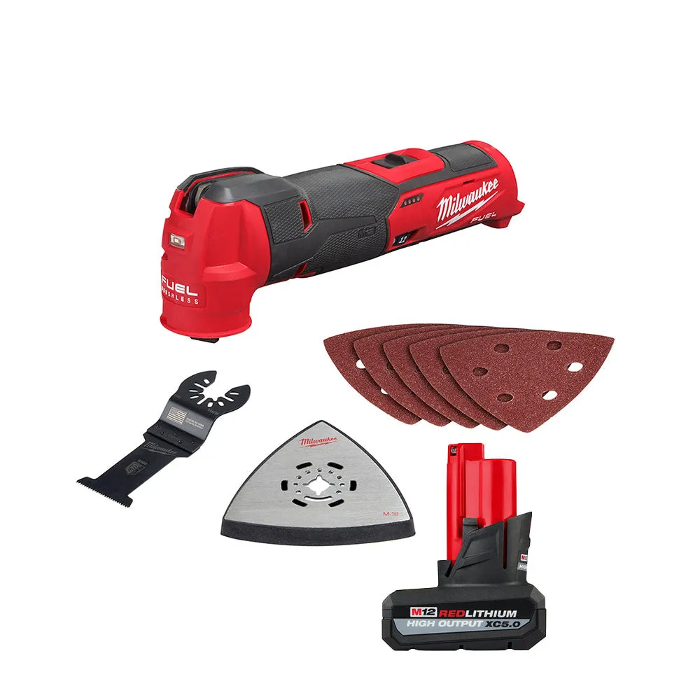 Milwaukee 2526-20B M12 FUEL 12V Oscillating Multi-Tool w/ 5AH High Output Battery