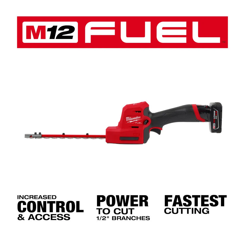 Milwaukee 2533-81 M12 FUEL 12V 8" Cordless Hedge Trimmer Kit - Recon