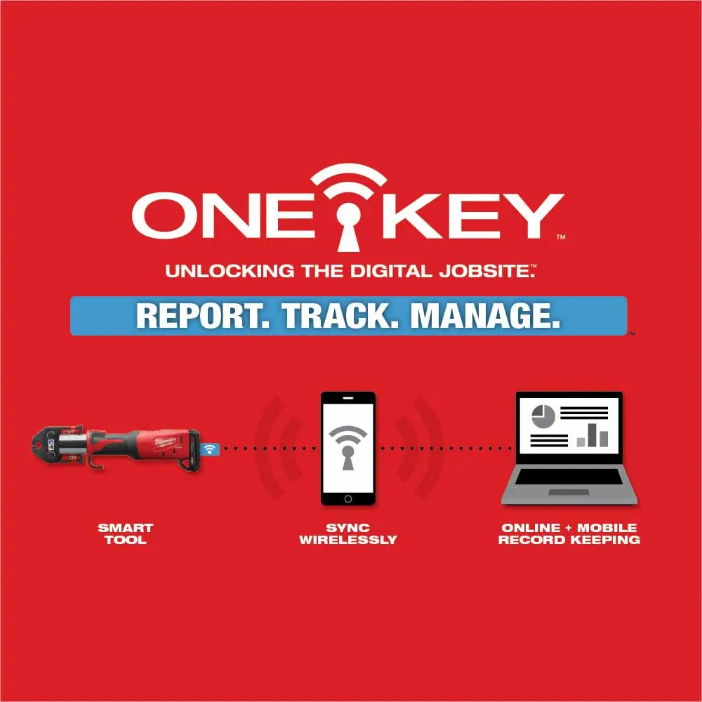 Milwaukee 2922-22 M18™ FORCE LOGIC™ Press Tool w/ ONE-KEY™ w/ 1/2"-2" CTS Jaws