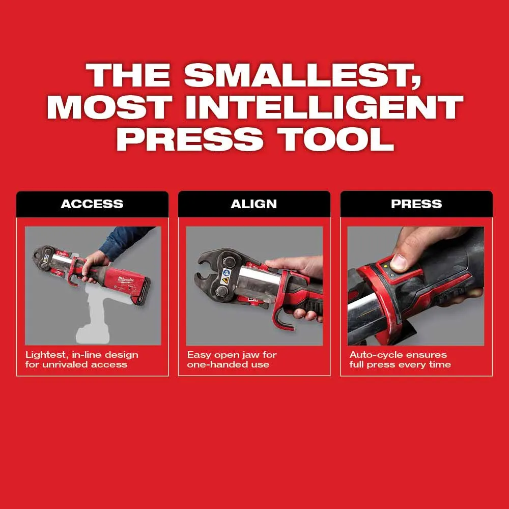 Milwaukee 2922-22 M18™ FORCE LOGIC™ Press Tool w/ ONE-KEY™ w/ 1/2"-2" CTS Jaws