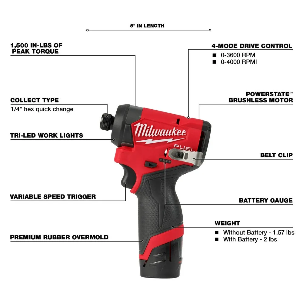 Milwaukee 3497-22COT M12 FUEL 12V 2-Tool Combo Kit w/ M12 Cutt Off Tool