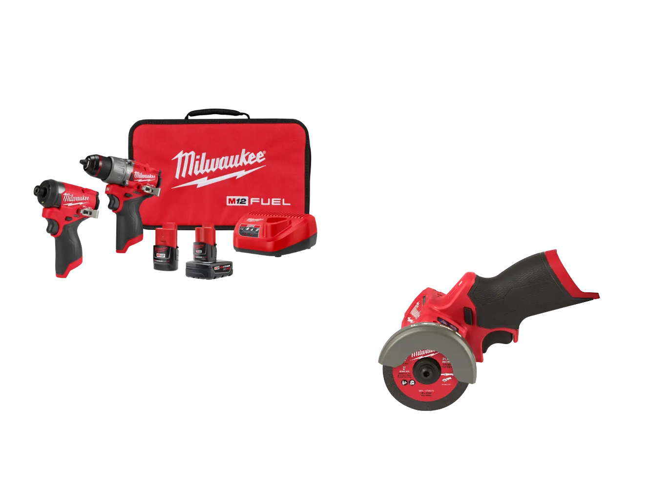 Milwaukee 3497-22COT M12 FUEL 12V 2-Tool Combo Kit w/ M12 Cutt Off Tool