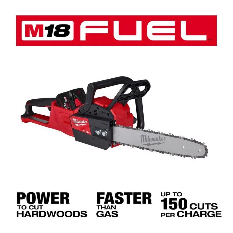 Milwaukee M18 FUEL 2727-21HDB 16 in. 18 V Battery Chainsaw/Leaf Blower Combo Kit (Battery & Charger)