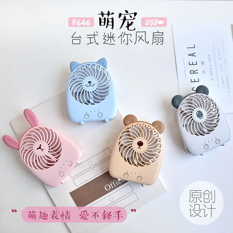 Mini Fan Halter Fashion Creative Cute Pet Cute Charging USB Hand Holding Little Fan