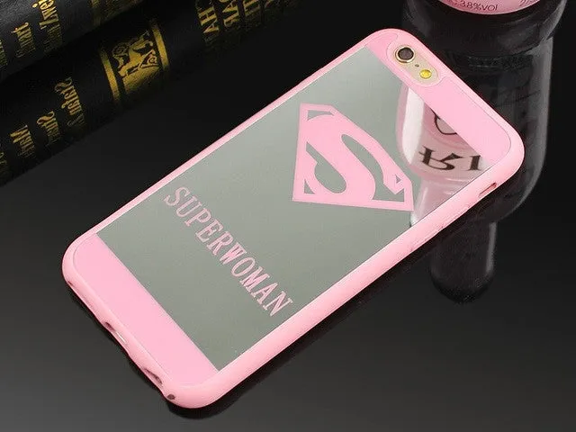 Mirror Case For iPhone 6 case 6s Plus 5 5s 7 Plus Superman Jordan 23 case Soft Silicone Frame Back Cover for iPhone 7 cases