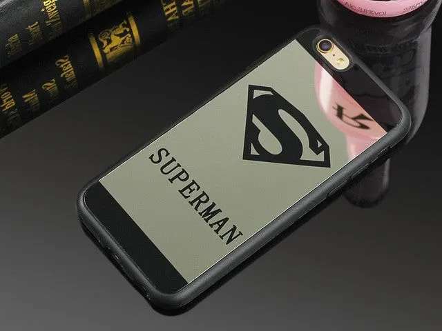 Mirror Case For iPhone 6 case 6s Plus 5 5s 7 Plus Superman Jordan 23 case Soft Silicone Frame Back Cover for iPhone 7 cases