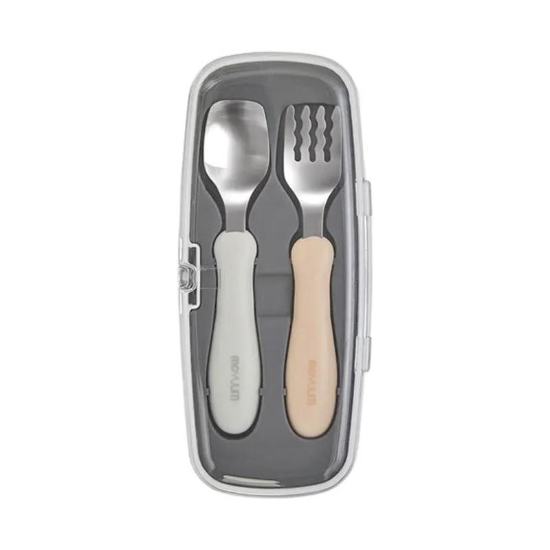 Moyuum Silicone Spoon & Fork Set   Case