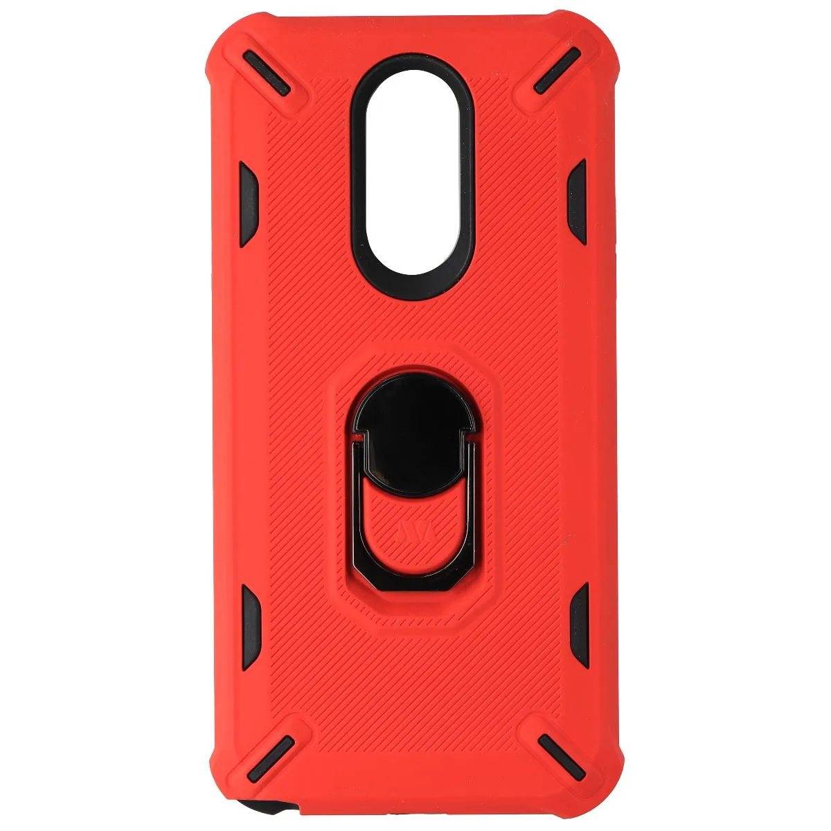 MyBat Premium Hard Case with FingerRing for LG Stylo 5 - Red/Black