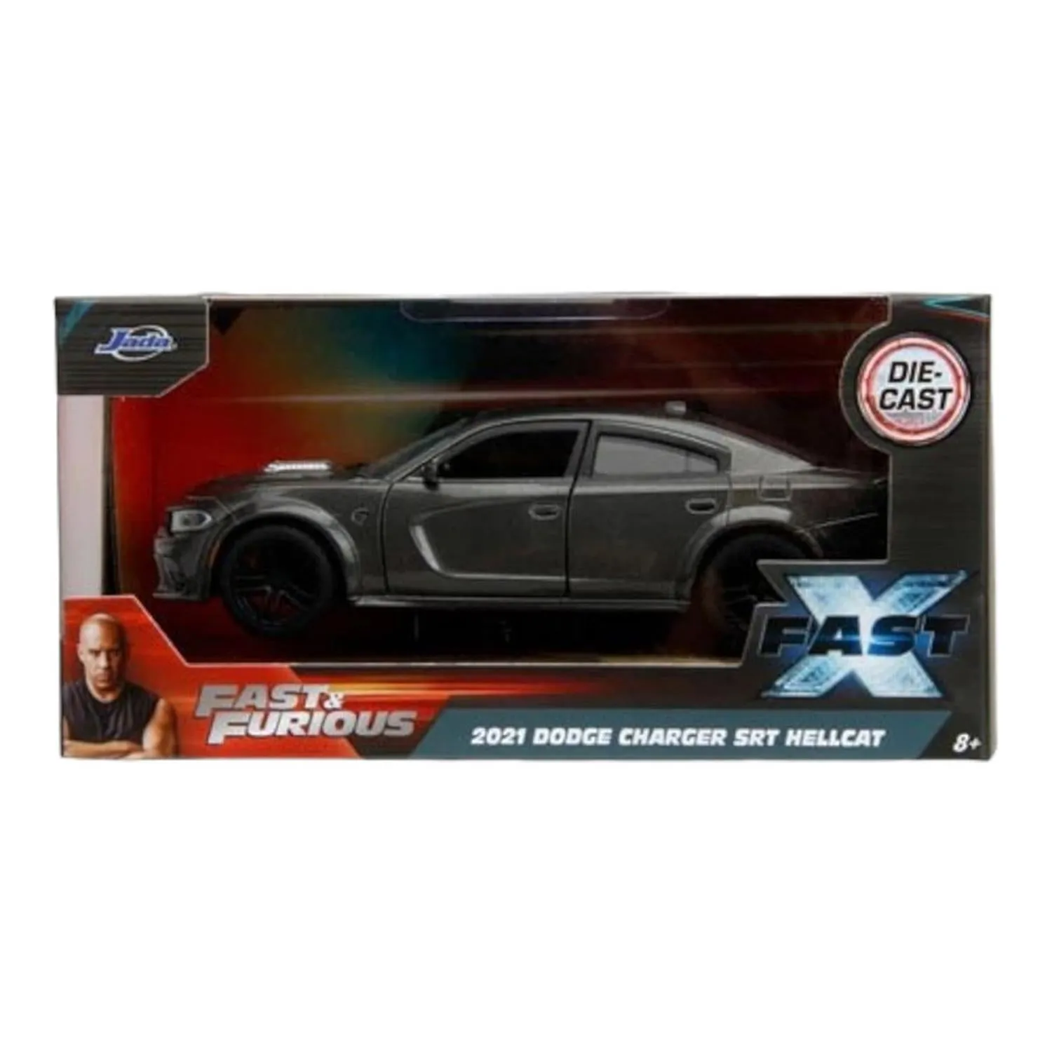 New Arrival Jada Toys Vehículo 2021 Dodge Charger Srt Hellcat Escala 1:32 Fast & Furious