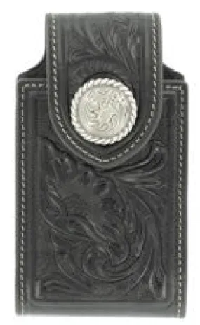 Nocona Tooled Concho Leather Phone Case