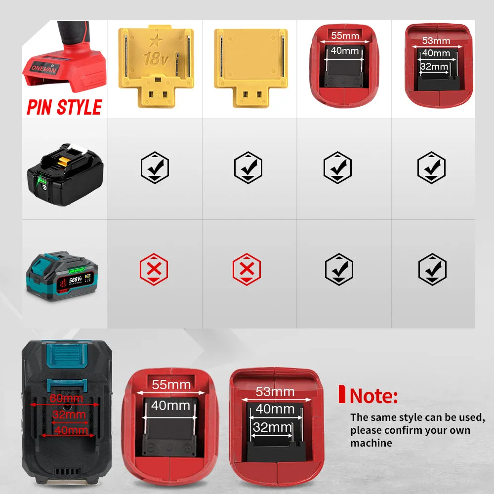 ONEVAN 1/2" 1200N·m Brushless Impact Wrench & Polishing Machine 2‑Pc. Combo Kit 6.0Ah