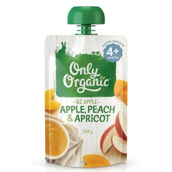 ORGANIC PEACH APPLE & PEACH 120G