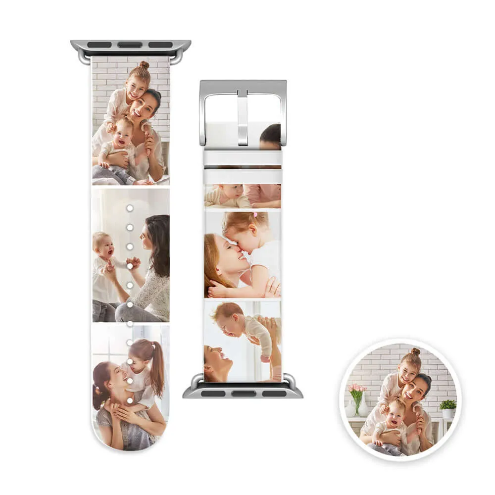 Personalized Collage Photo Apple Watch Band Silicone