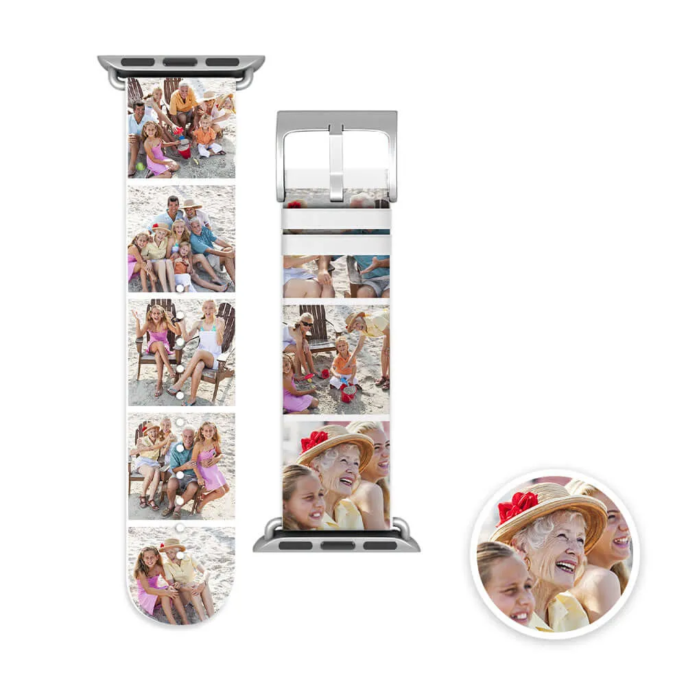 Personalized Collage Photo Apple Watch Band Silicone