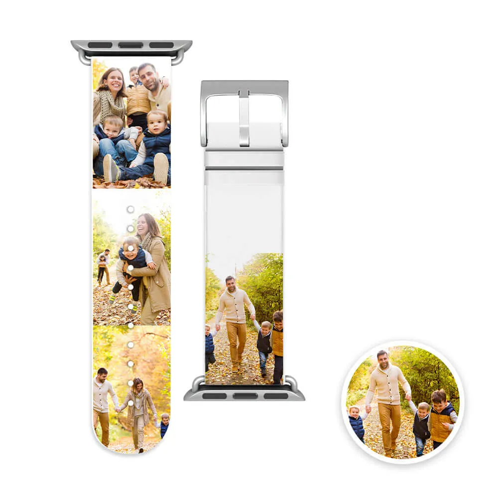 Personalized Collage Photo Apple Watch Band Silicone