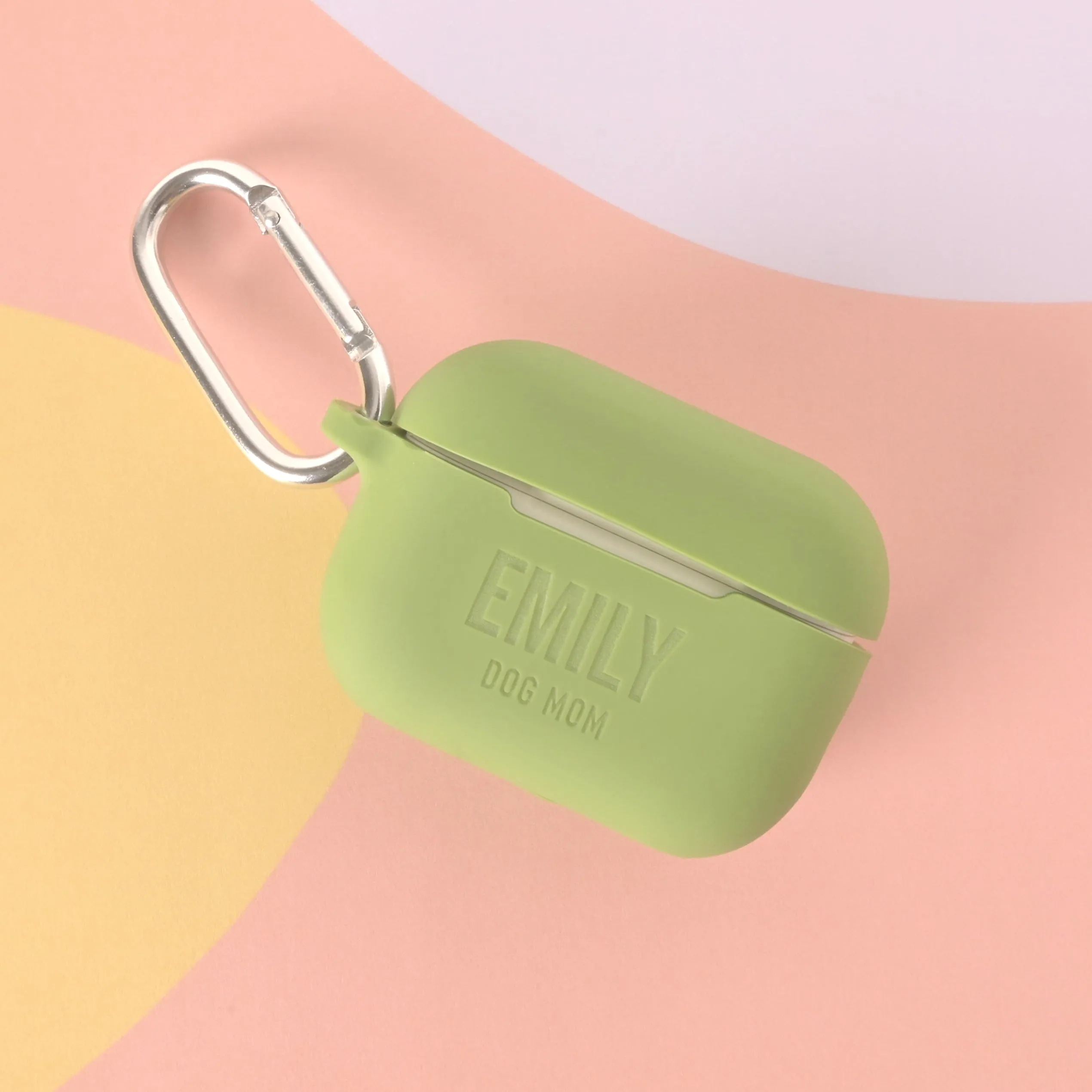 Personalized Silicone AirPods Pro 2 Case with Keychain Clip