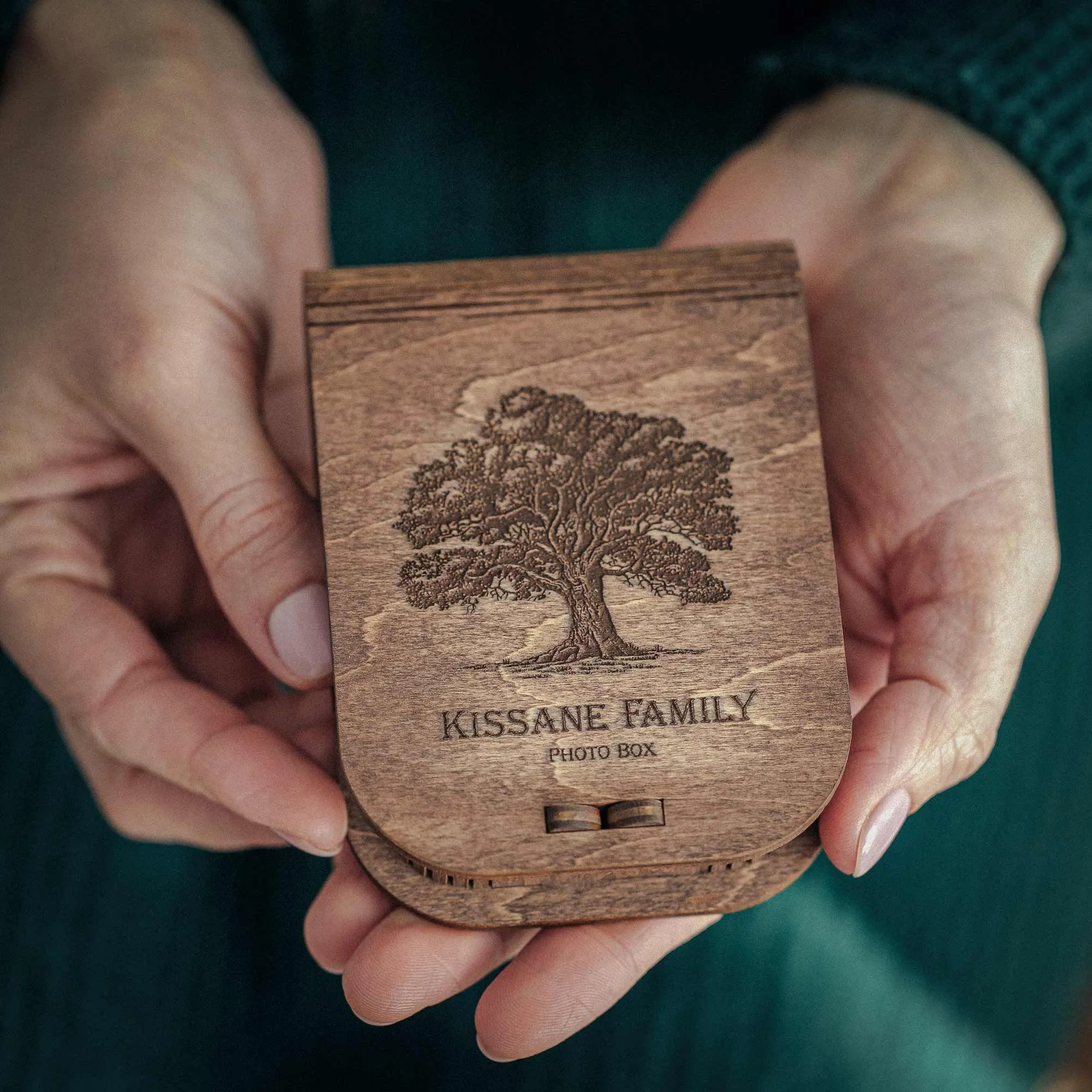 Personalized USB Box with Wooden Flash Drive (option) for Wedding Photographers