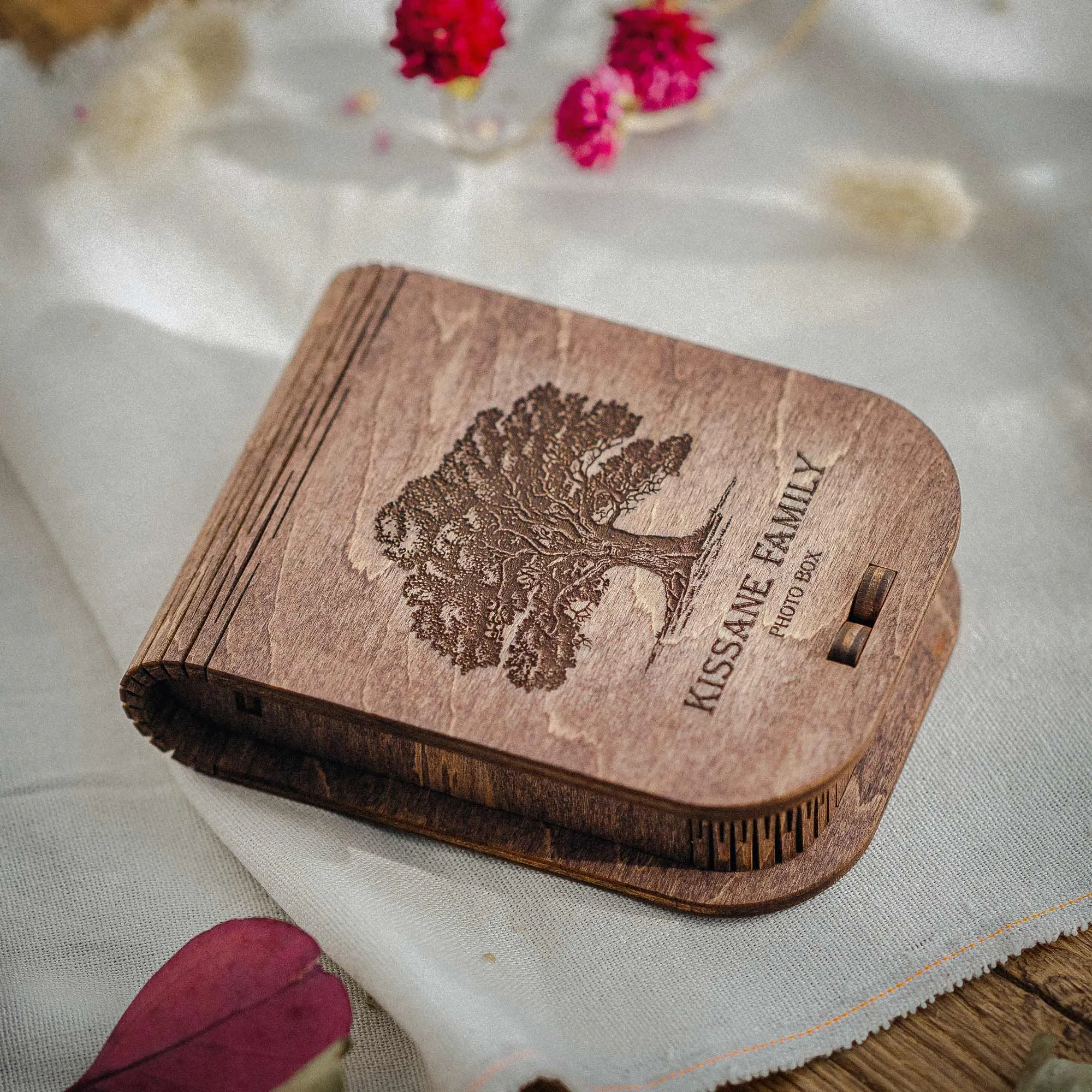 Personalized USB Box with Wooden Flash Drive (option) for Wedding Photographers