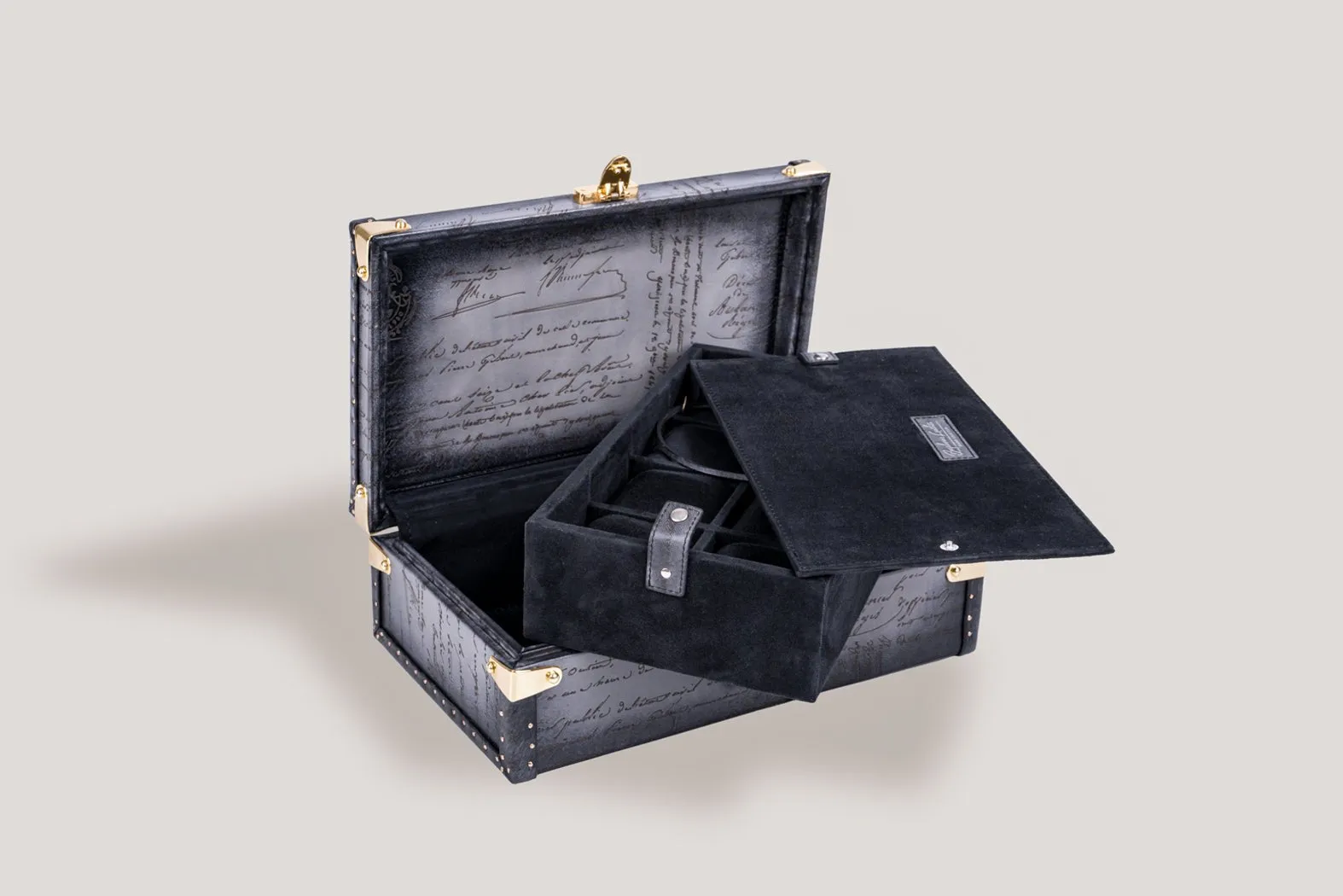 Petra Watch Case - Parchment Patina Grey