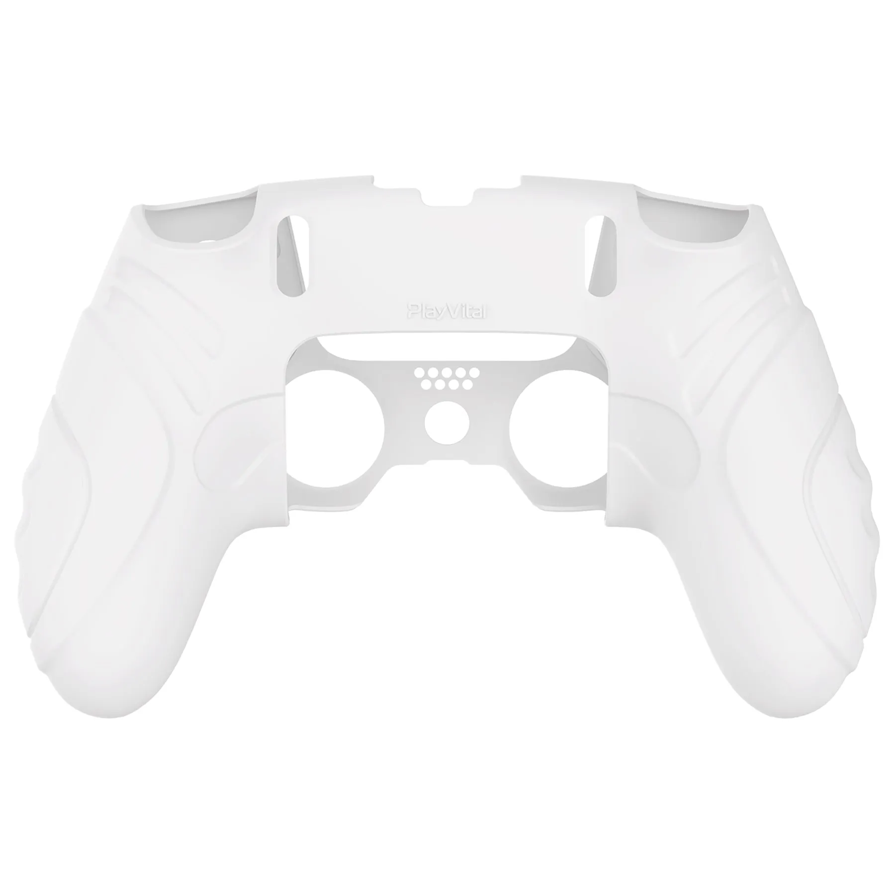 PlayVital Guardian Edition Anti-Slip Ergonomic Silicone Cover Case for ps5 Edge Controller, Soft Rubber Protector Skin for ps5 Edge Wireless Controller with Thumb Grip Caps - White - EHPFP002