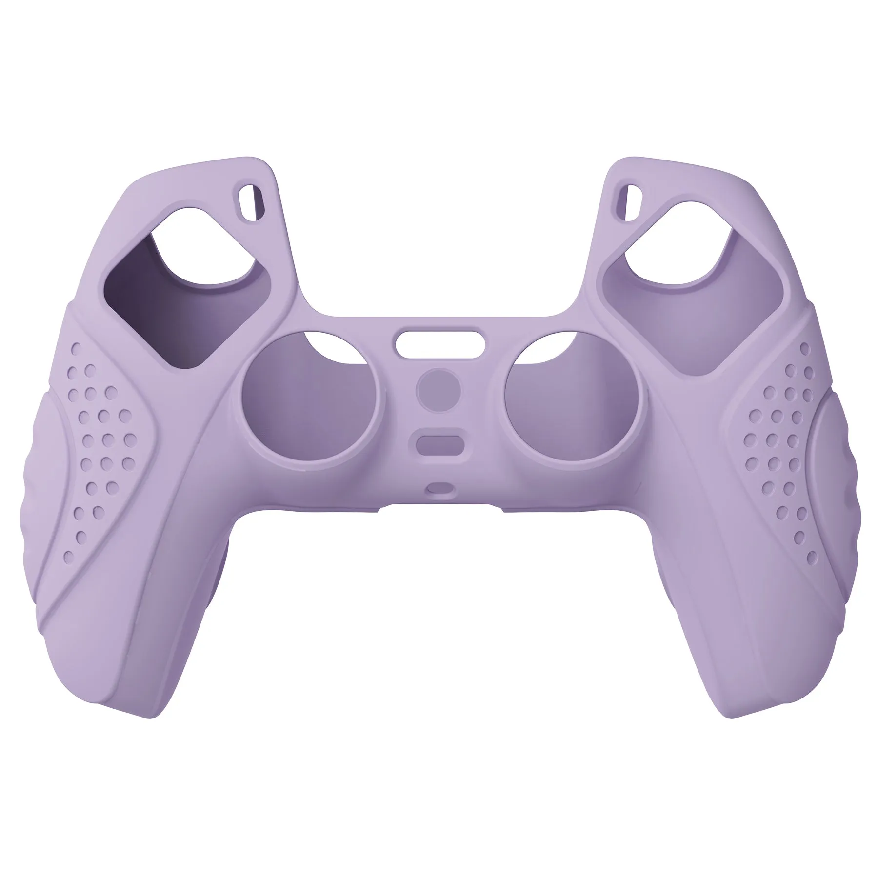 PlayVital Guardian Edition Mauve Purple Ergonomic Soft Anti-slip Controller Silicone Case Cover, Rubber Protector Skins with White Joystick Caps for PS5 Controller - YHPF009