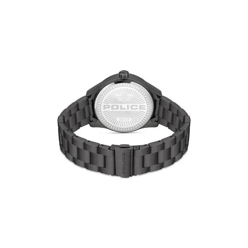 Police Gents Grille Gun Metal Bracelet