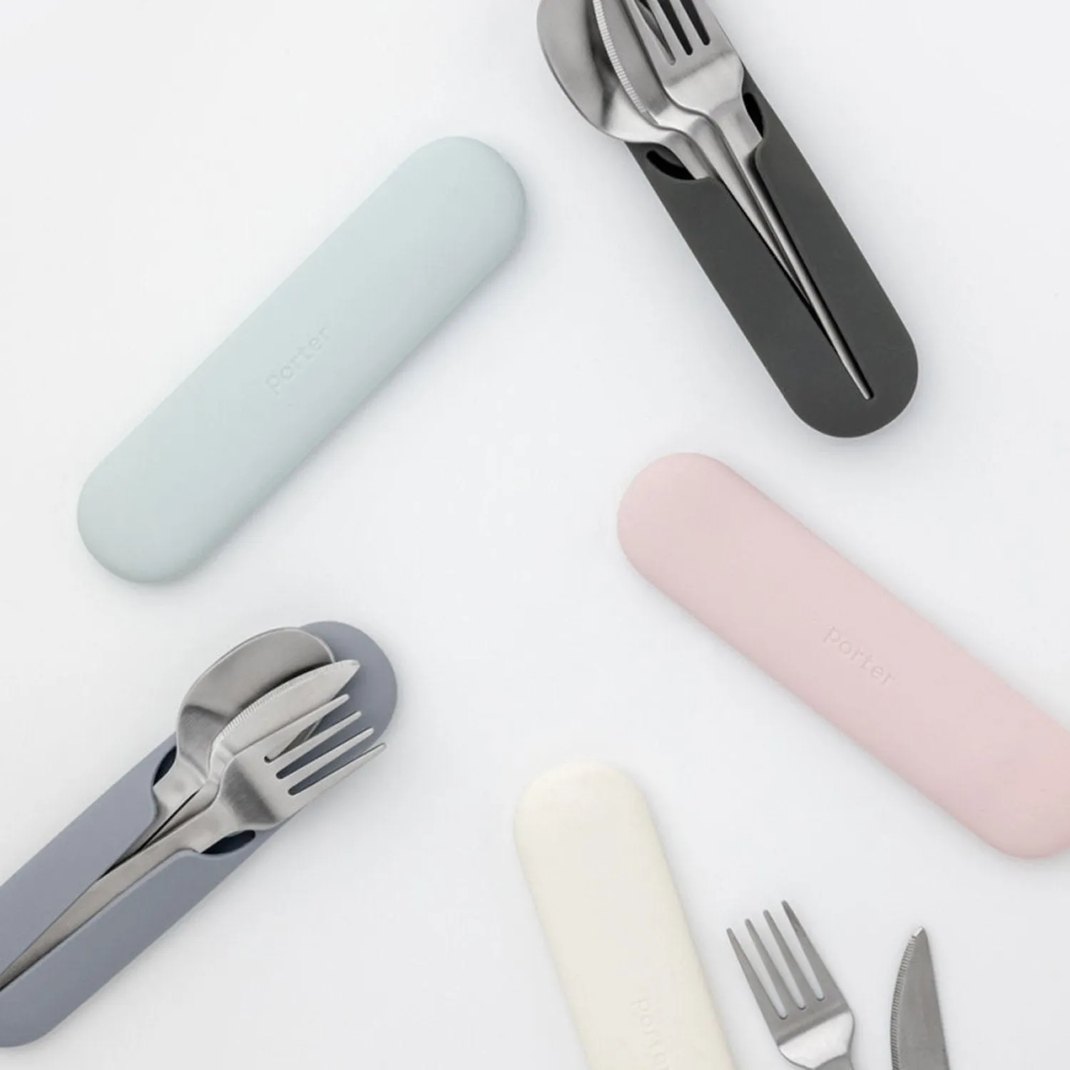 porter | stainless steel utensil set | blush - LC